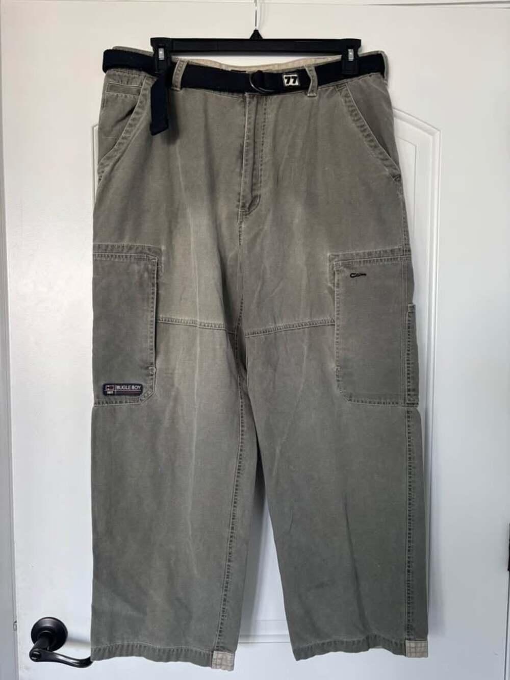 Vintage Y2K Bugle Boy B-77 Baggy Cargo Pants - Loden Green - Tag 36x30 (Measures